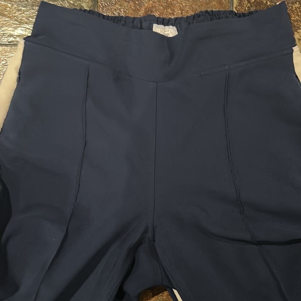 See Rose Go Navy Track Pants Size 16 Zip Pockets Rose Gold Quiet Luxury - Picture 5 of 8